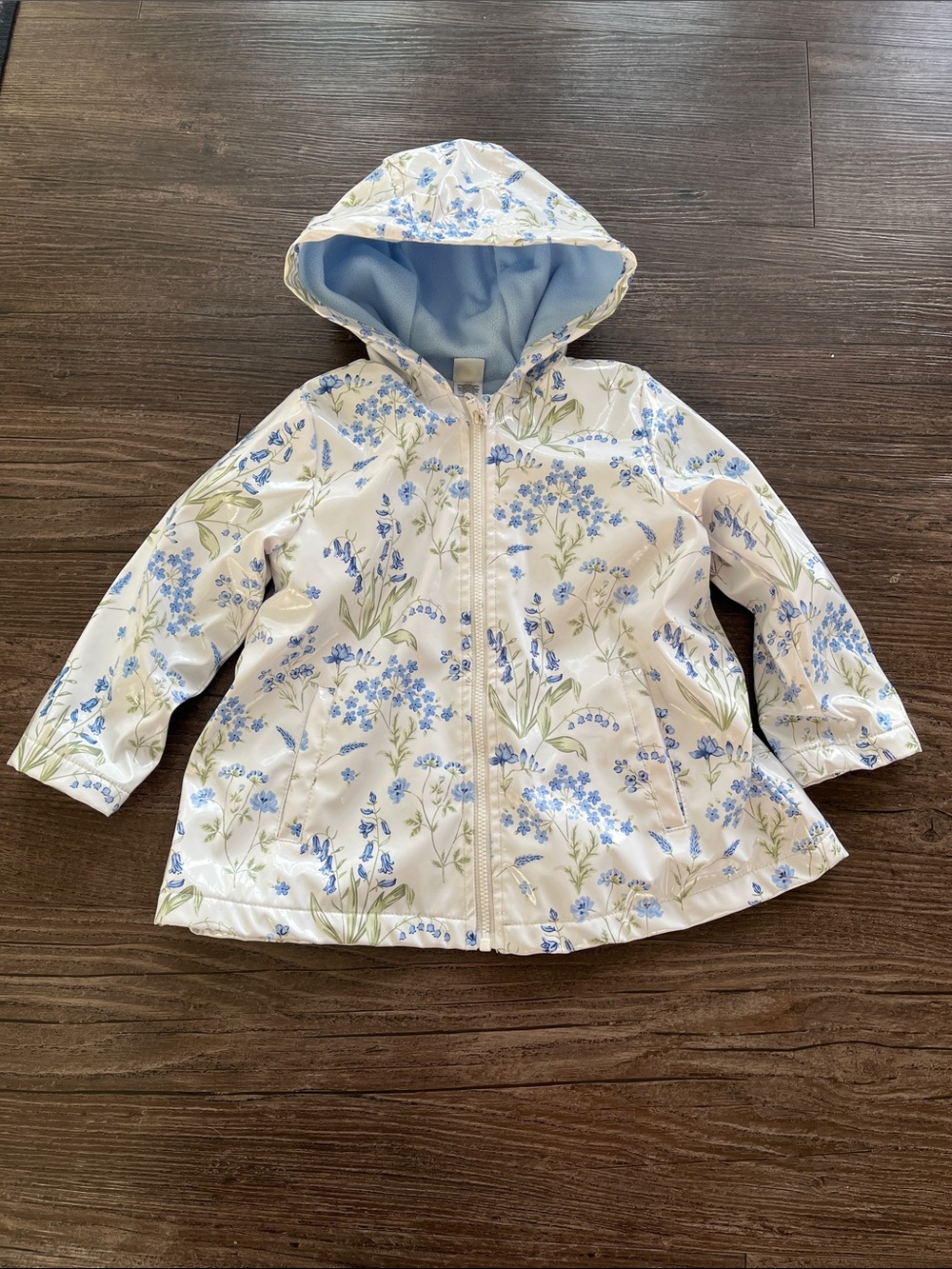 Baby Girl Floral Hooded Rain Jacket 24 Months
